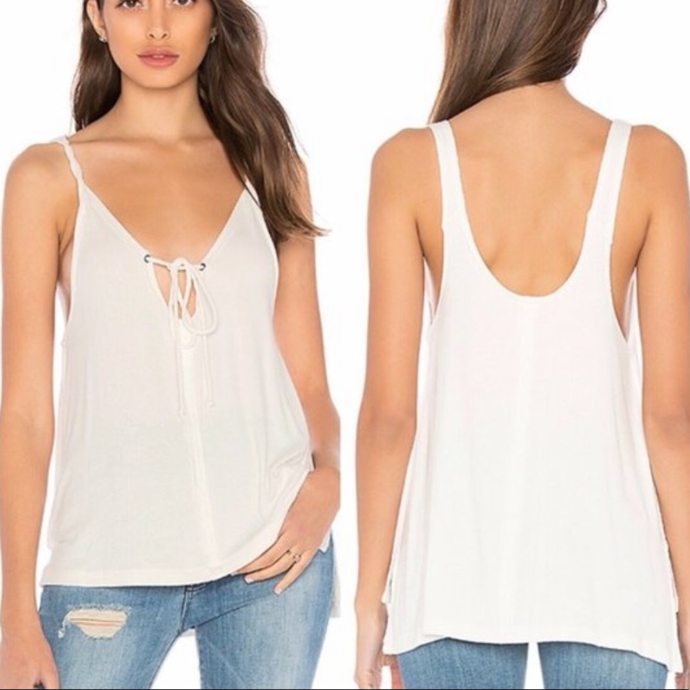 We The Free People Scarlett Tie Front Tank Knit